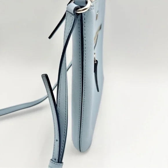 Kate Spade Sadie North South Crossbody Bag in Light Blue Silver Hardware EUC - Picture 3 of 8
